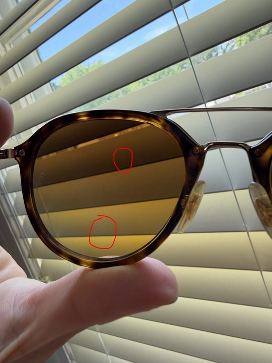 Ray-Ban Gold Frame Sunglasses with Blue Mirror Lenses main image 4